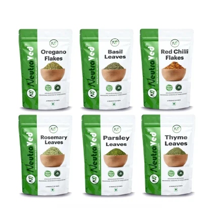 Combo Oregano Chilli Flakes, Basil, Thyme, Parsley &amp; Rosemary Leaves image 1
